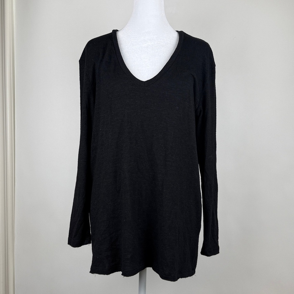 BP. Black V-Neck Long Sleeve Lightweight Soft Sweater Top Size Small